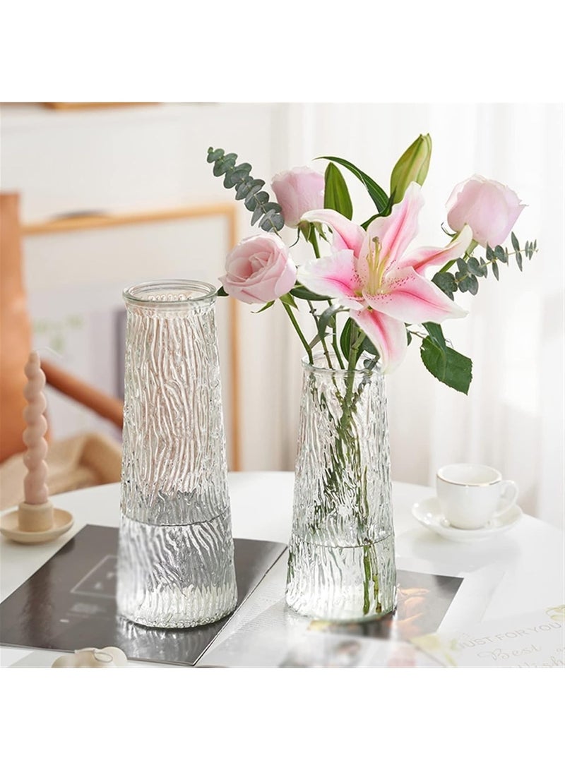 IEKA Modern Transparent Flower Vase for Living Room Bedroom Office Flower Arrangement 20 CM - Image 4