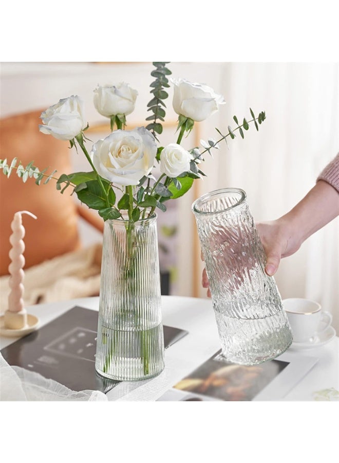 IEKA Modern Transparent Flower Vase for Living Room Bedroom Office Flower Arrangement 20 CM - Image 5