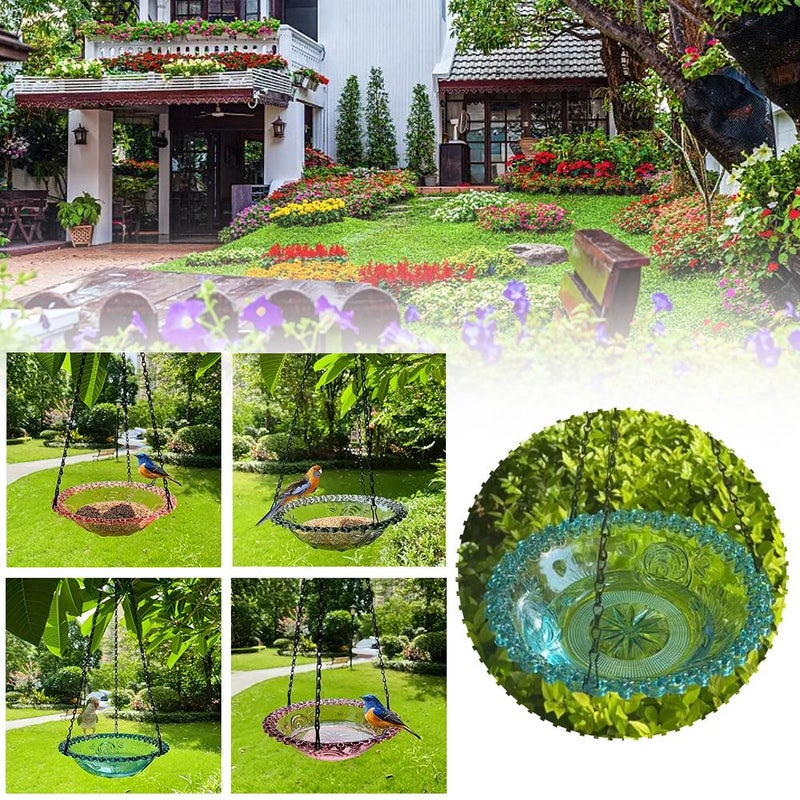Popular cross-border e-commerce bird feeder, outdoor hanging bird feeder, ornamental bird bath, garden and patio decoration. - Image 2