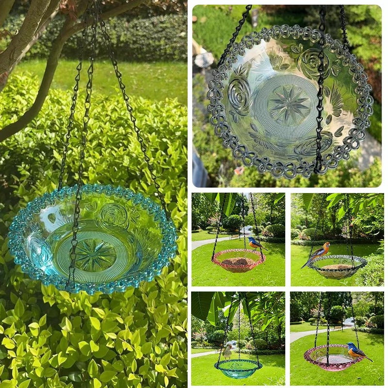 Popular cross-border e-commerce bird feeder, outdoor hanging bird feeder, ornamental bird bath, garden and patio decoration. - Image 3