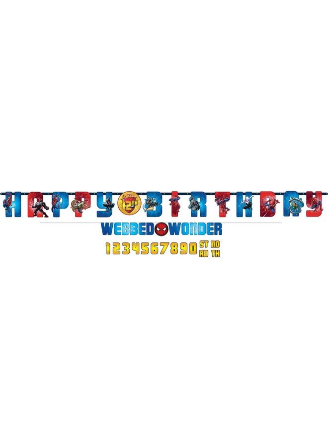 Amscan SpiderMan™ Webbed Wonder Jumbo Letter Birthday Banner 2 Ct - Image 2