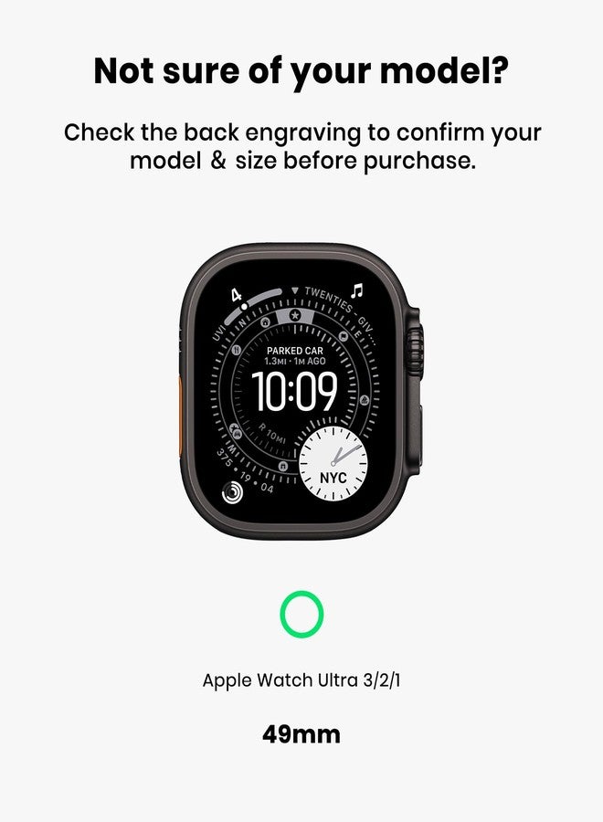 امباند حافظة amBand متينة مع سوار لساعة Apple Watch Ultra 3/2/1 مقاس 49 مم، غطاء M3 مقاوم للصدمات بدرجة عسكرية، يتضمن مجموعة واقي شاشة، سوار تكتيكي للرجال - متوافق مع iWatch Ultra، أحمر - Image 2