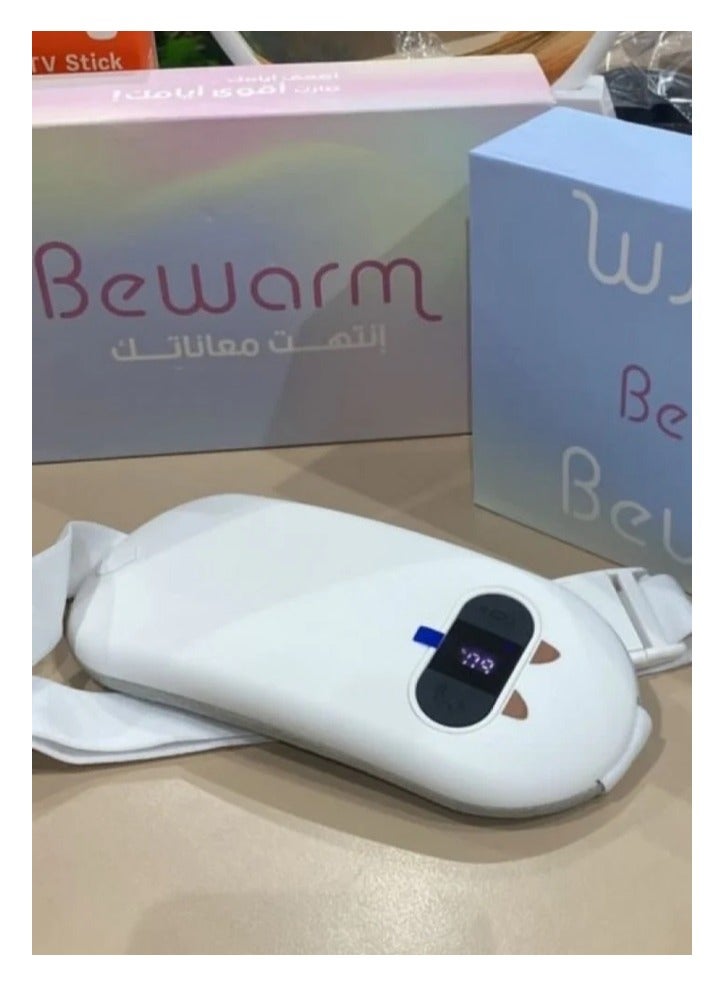 Bewarm Menstrual Heating Pad, Electric Cordless Heated Waist Belt,Fast Heating Pad with 3 Heat Levels and 3 Vibration Massage Modes, Menstrual/Period, Back or Belly Pain Relief for Women or Girl  - Image 4