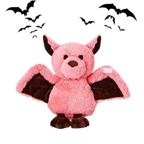 NatureMan 11 inch Plush Bat Stuffed Animal Plush Toy Halloween Bat Decor Bedtime Toys for Kids Pink - Image 1