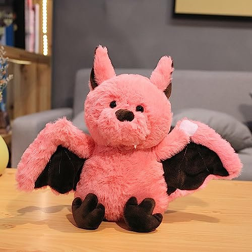 NatureMan 11 inch Plush Bat Stuffed Animal Plush Toy Halloween Bat Decor Bedtime Toys for Kids Pink - Image 5