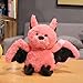 NatureMan 11 inch Plush Bat Stuffed Animal Plush Toy Halloween Bat Decor Bedtime Toys for Kids Pink - Image 4