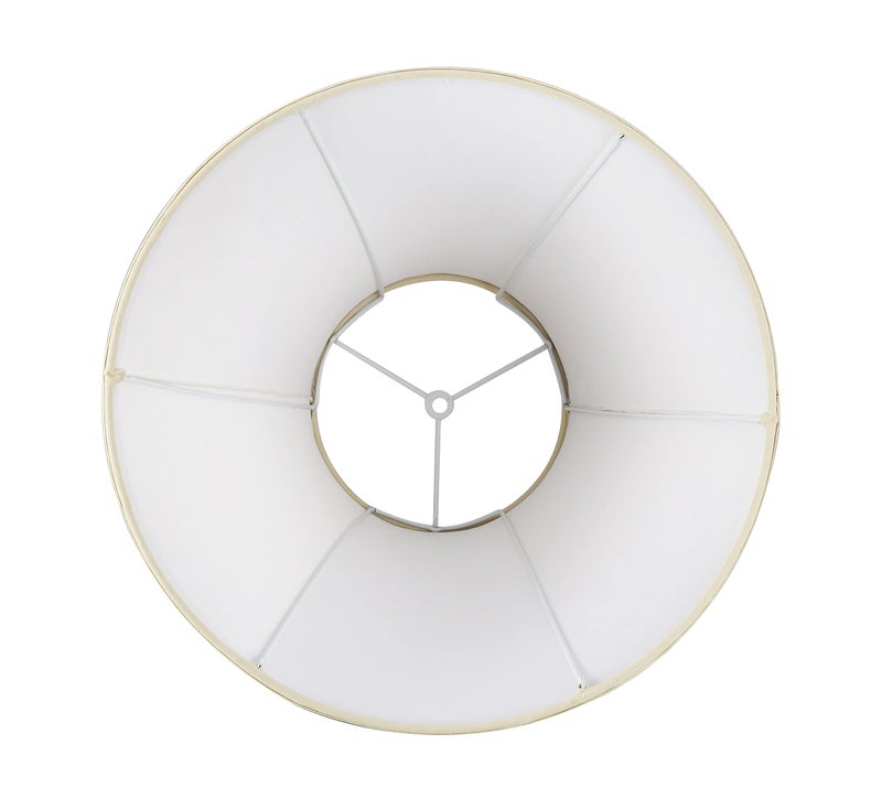 Aspen Creative 38004 Traditional Handsewn Bell Shaped Collapsible Spider Construction Lamp Shade in Cream, 8" Top x 17" Bottom x 13" Slant, Set of 1 - Image 4