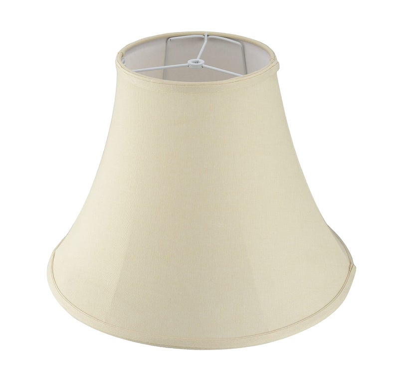 Aspen Creative 38004 Traditional Handsewn Bell Shaped Collapsible Spider Construction Lamp Shade in Cream, 8" Top x 17" Bottom x 13" Slant, Set of 1 - Image 5