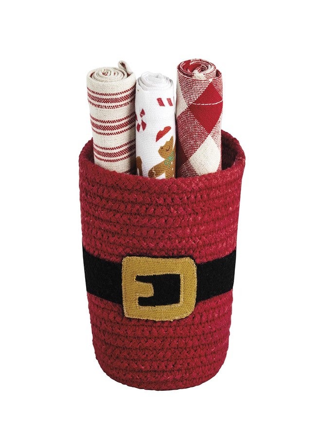 Mud Pie Christmas Santa Christmas Towel Basket Set - Image 1