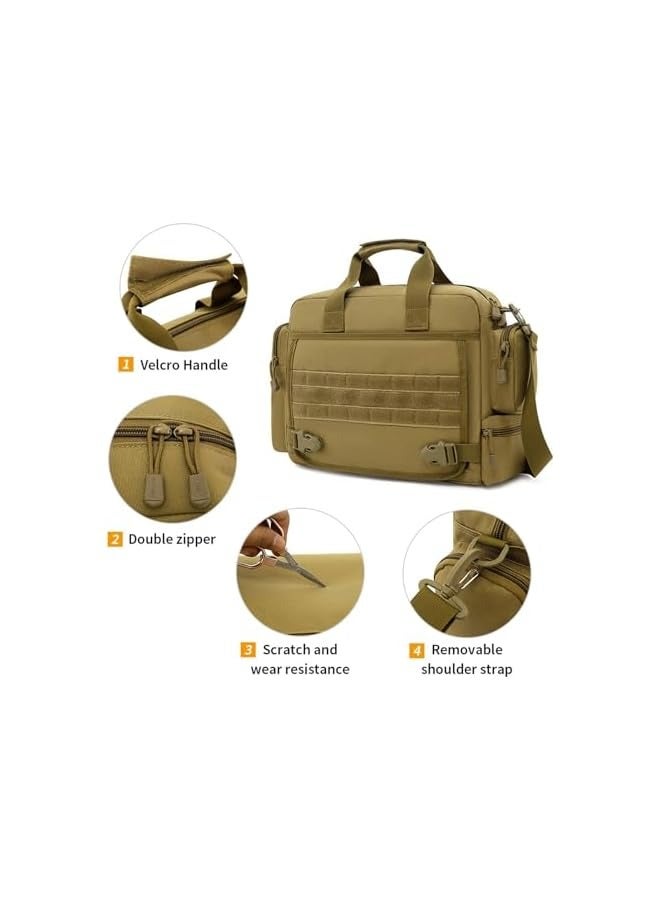 PROMASS Laptop Bag, Tactical Briefcase 13.6 inch Laptop Messenger Bag Military Style Shoulder Bag Handbag and Waterproof Portable for Travel/University/Business/College/Men/Women Laptop Backpack  - Image 5