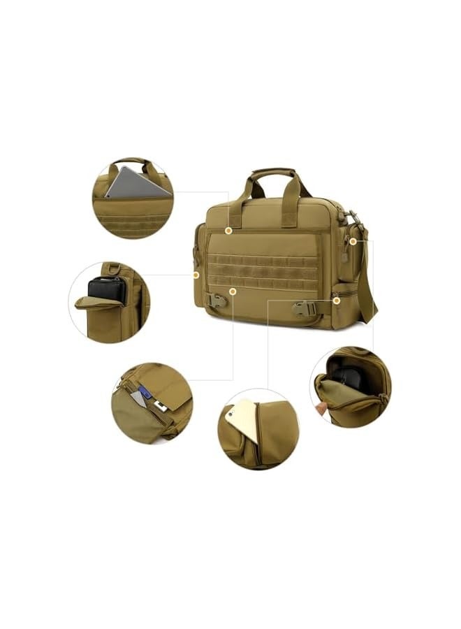PROMASS Laptop Bag, Tactical Briefcase 13.6 inch Laptop Messenger Bag Military Style Shoulder Bag Handbag and Waterproof Portable for Travel/University/Business/College/Men/Women Laptop Backpack  - Image 4