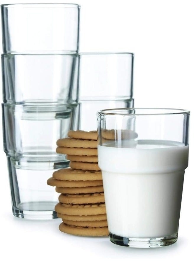 IKEA Glass Set of 6 - 170ml clear glasses, simple and stylish stackable design to save space, dishwasher safe, ideal for juices, water and cold drinks - Image 4