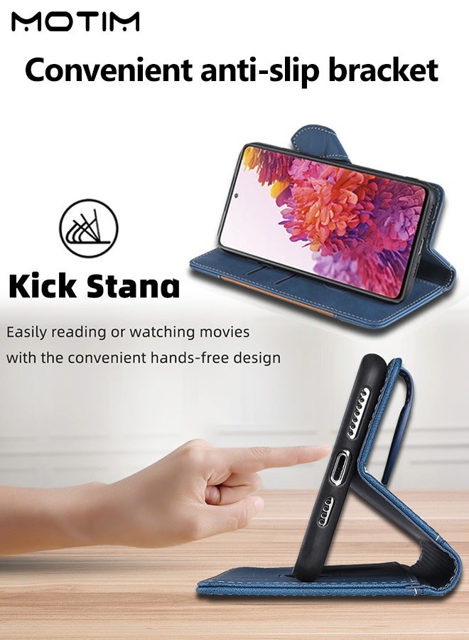 Motim Samsung Galaxy S23 Case, Leather Samsung Galaxy S23 Flip Case with Card Slots, Shockproof Protective Kickstand Galaxy S23 Slim Wallet Cover - Image 2