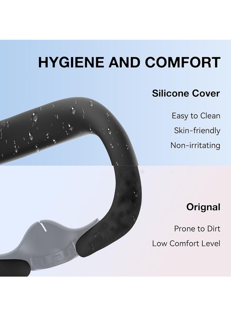 VR Silicone Face Pad Cover And Anti-Leakage Nose Pad For Headset Accessories VR Face Cushion Pad Light Blocker For Headset (Black) - Image 2
