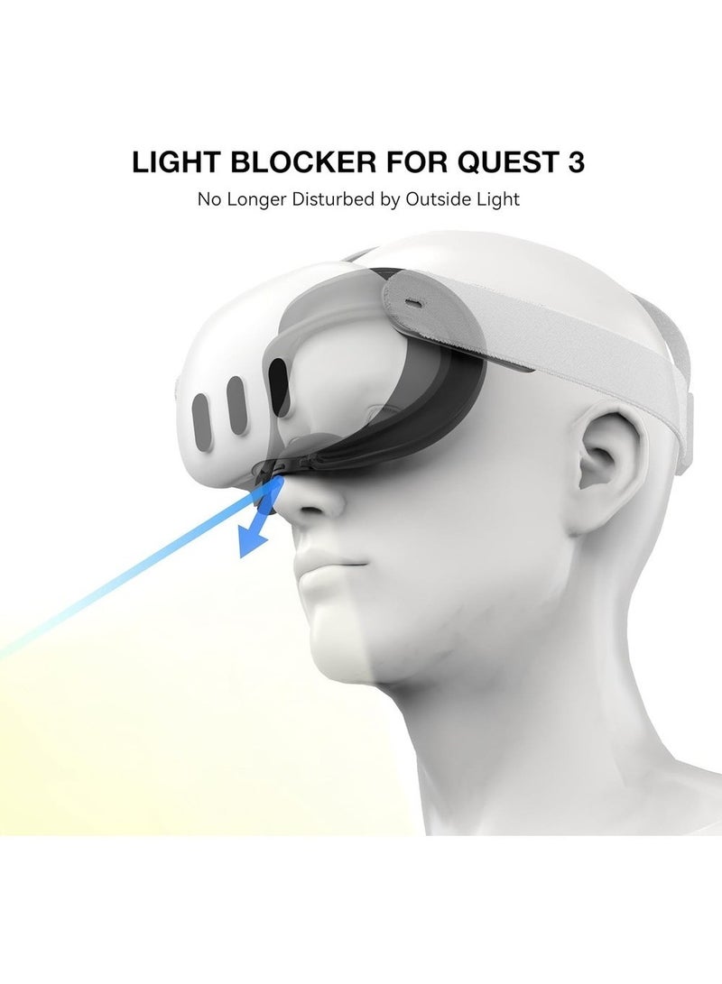 VR Silicone Face Pad Cover And Anti-Leakage Nose Pad For Headset Accessories VR Face Cushion Pad Light Blocker For Headset (Black) - Image 3