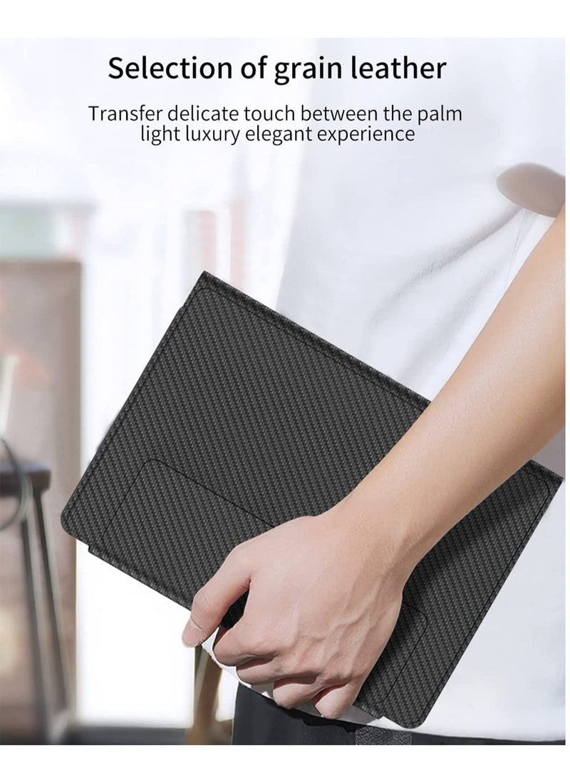 Barakah Leather Cover for Samsung Galaxy Z Fold4 with Keyboard Holster and S Pen Holder, Light Luxury Elegant Black Bluetooth Wirelessly Connects, Detachable Wireless - Image 2