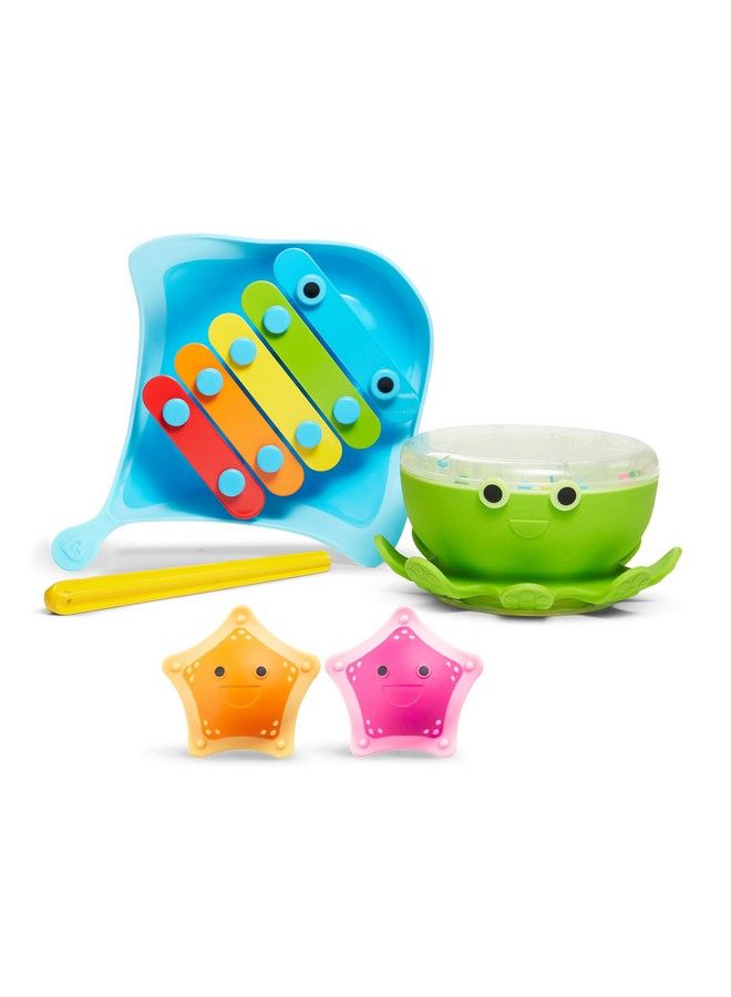 Munchkin ® بات بييتس™ مجموعة ألعاب استحمام موسيقية للأطفال تشمل إكسيليفون وطبلة استحمام ورجّاجات - Image 3