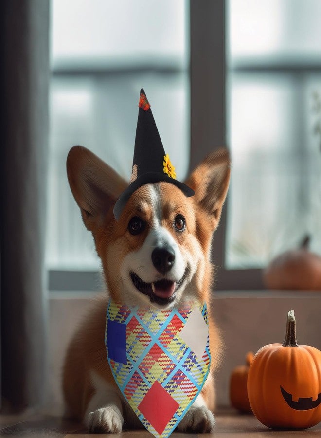 Skicuff طقم أزياء تنكرية للكلاب من Skicuff مكون من 3 قطع، يشمل قبعة فزاعة، ووشاح فزاعة، ومريلة جرو، وفستان قش فزاعة. زي تنكري للحيوانات الأليفة مناسب للكلاب والقطط. - Image 4