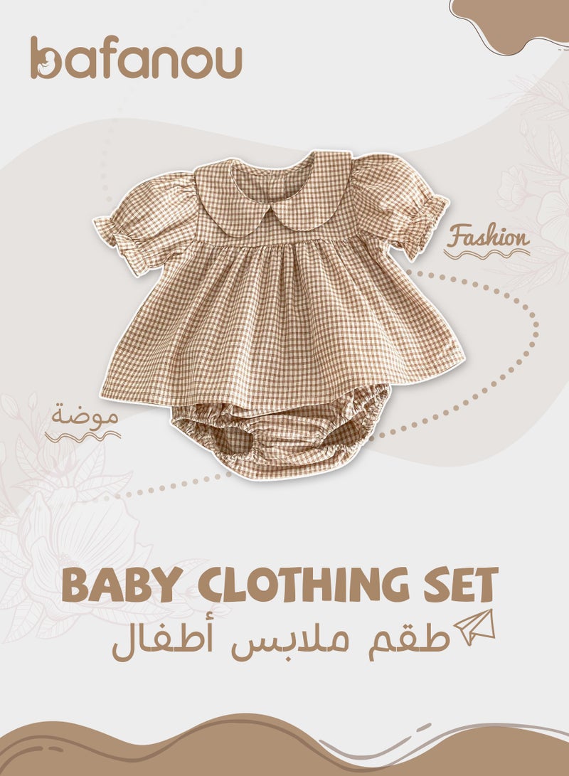 Bafanou Bafanou Baby 100% Cotton Clothing Sets Infant 2Pcs Casual Top 0-3Y Newborn Printed Floral Shirt  - Image 1