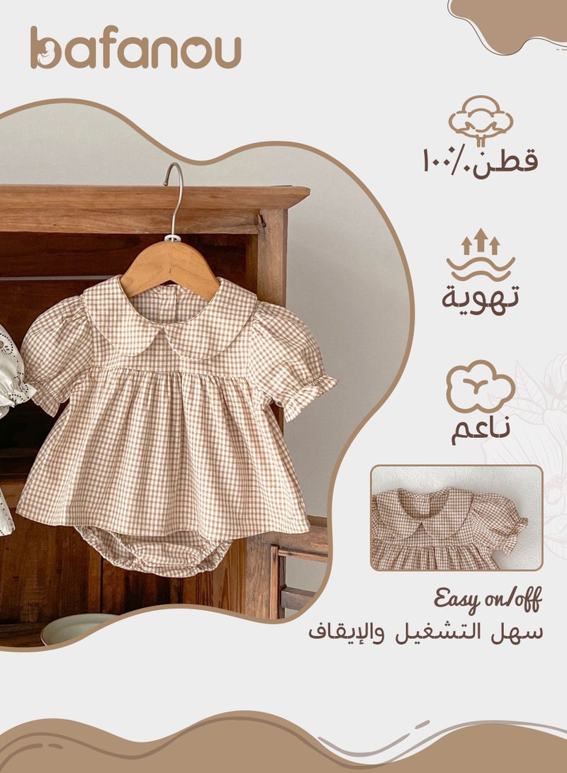 Bafanou Bafanou Baby 100% Cotton Clothing Sets Infant 2Pcs Casual Top 0-3Y Newborn Printed Floral Shirt  - Image 2