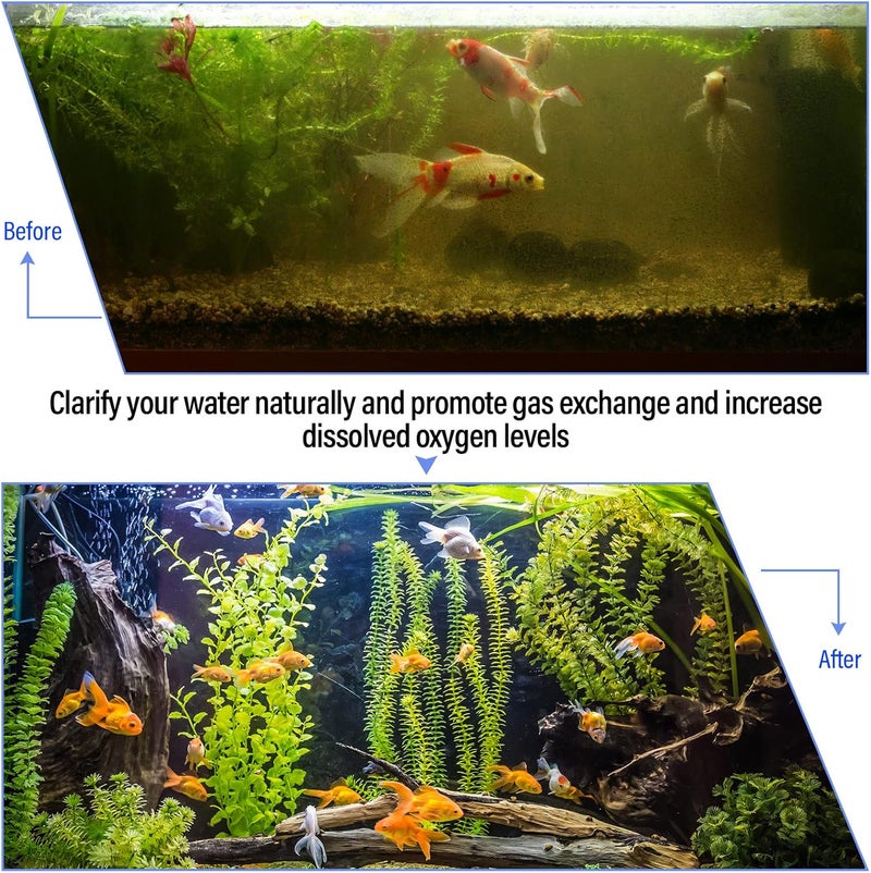Hortsun 300 Pieces Bio Balls Pond Filter Aquarium Filter Media 126 Inch Saltwater Aquarium Filter Biochemical Cotton Pond Filter Accessories and 5 Pieces Black Mesh Bags for Fountain Fish Tank - Image 3