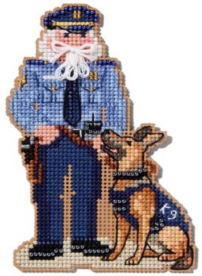 Mill Hill Police Officer First Responder Santas 2025 Beaded Cross Stitch Kit MH202531