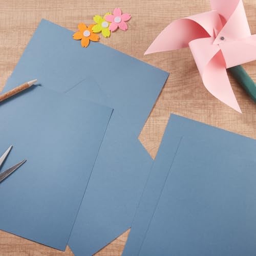 Topeen 24 Sheets 8 1/2 x 11 Thick Paper Cardstock Blank Cards 250GSM Colorful for DIY Crafts Cards Making, Invitations, Scrapbook Supplies (Dusty-Blue) - Image 3