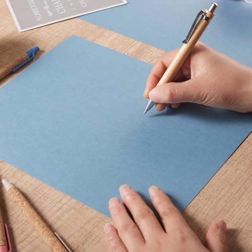 Topeen 24 Sheets 8 1/2 x 11 Thick Paper Cardstock Blank Cards 250GSM Colorful for DIY Crafts Cards Making, Invitations, Scrapbook Supplies (Dusty-Blue) - Image 5