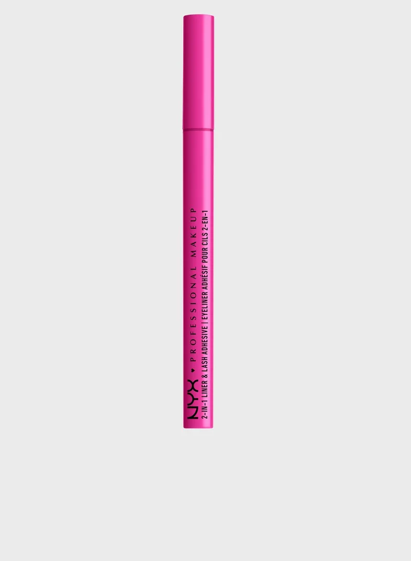 NYX PROFESSIONAL MAKEUP Jumbo 2 In 1 Liner N Lash Adhesive - Black