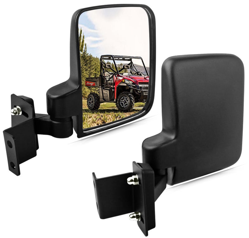 UNIGT Side View Mirrors Compatible with 20132023 Polaris Ranger 500 570 900 Fits ProFit Cab Lock N Ride Factory Cage Frame NOT FOR ROUND ROLL BARS