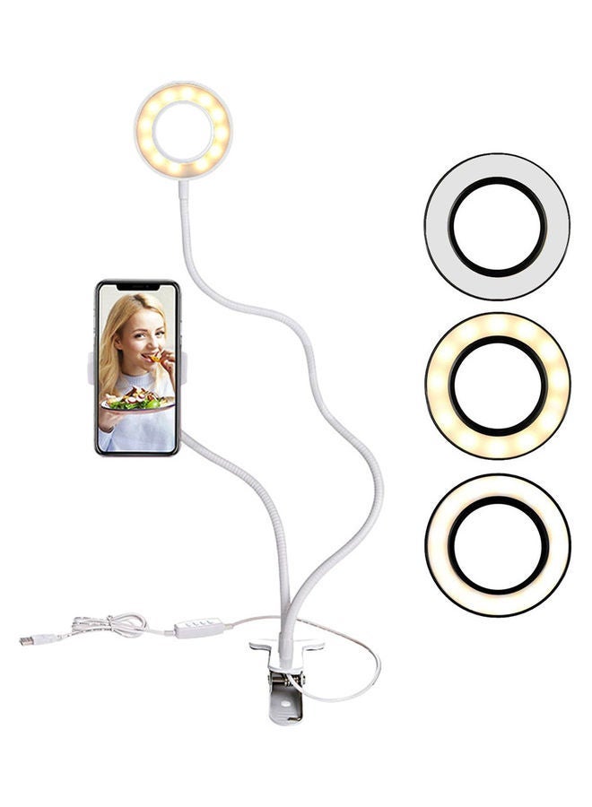NIBEMINENT Selfie Ring Light With Phone Holder Multicolour 