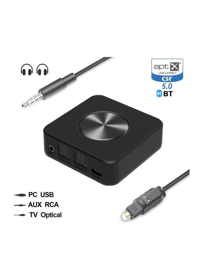 NIBEMINENT 5-Piece 2-In-1 Bluetooth Audio Transmitter Receiver Set Black  - Image 2