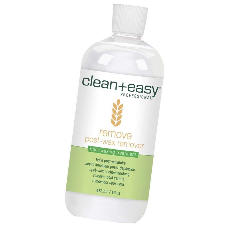 Clean + Easy After Wax Remover â€“ After Wax Care Oil with Wheat Germ, Post Waxing Cleanser for Skin & Wax Residue, 16 oz - Image 1