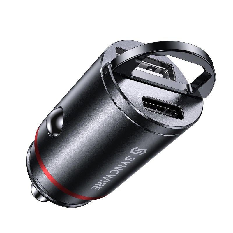 Syncwire Car Charger USB C & USB Socket 12V [PD30W & QC3.0 30W] All Metal USB Car Cigarette Lighter Fast for iPhone 16 Pro Max 15 14 13 12, Samsung - Image 1