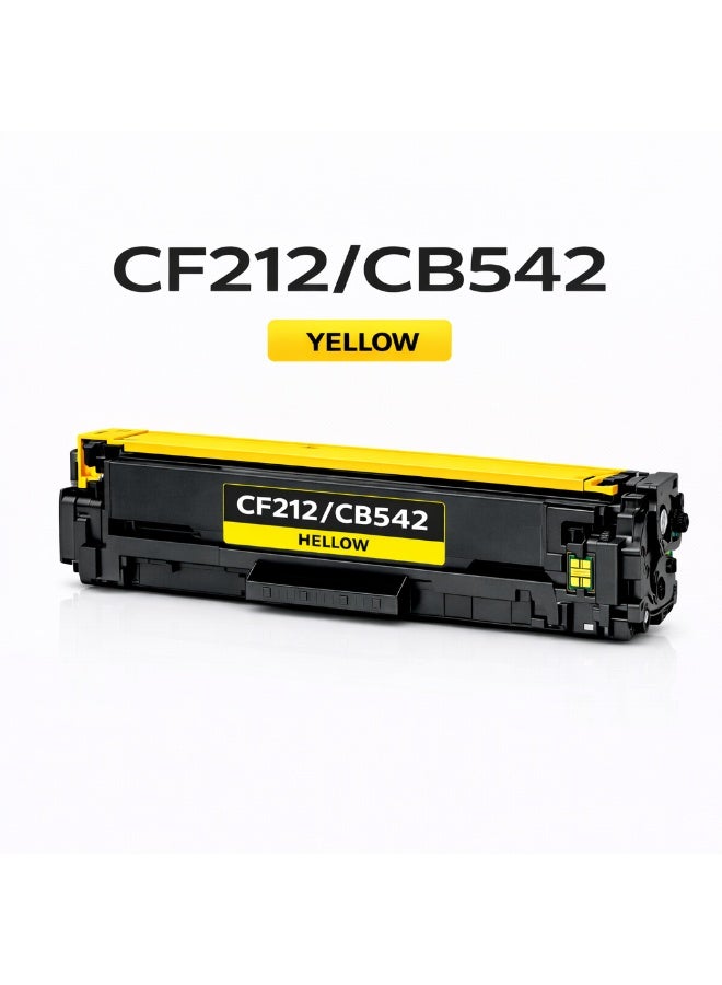 مالتي كلر خرطوشة حبر متوافقة HP CF212A / CB542A أصفر – حبر ليزر عالي الجودة - Image 1