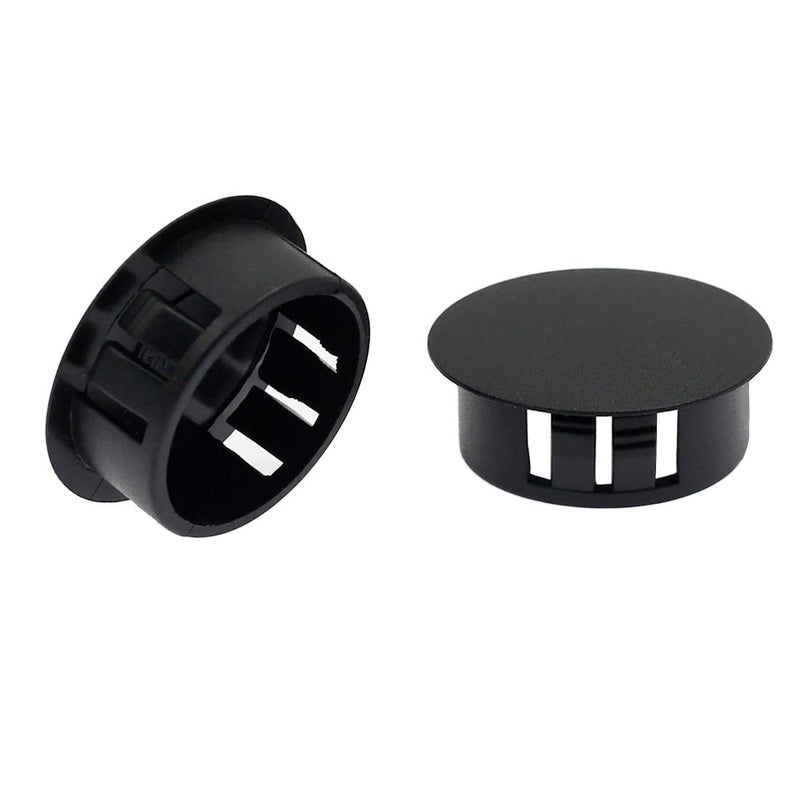 Suiwotin 30PCS 25mm/1" Black Hole Plugs Plastic Flush Type Hole Plugs Snap in Locking Hole Tube, Furniture Fencing Post Pipe Insert End Caps (Black) - Image 4