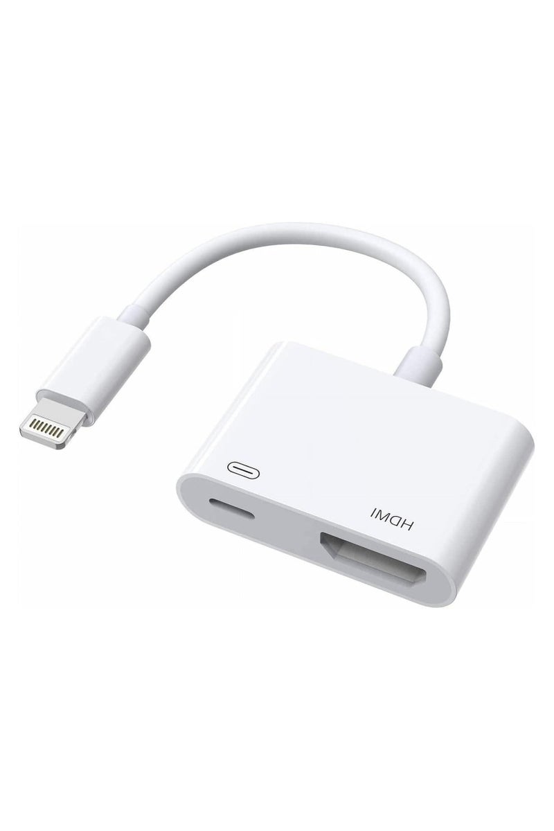For All Lightning to HDMI Adapter for iPhone to TV, 1080P Digital AV Adapter Sync Screen Connector Cable Compatible for iPhone 14 13 12 11 XS XR X 8 iPad to HDTV Projector Monitor - Image 1
