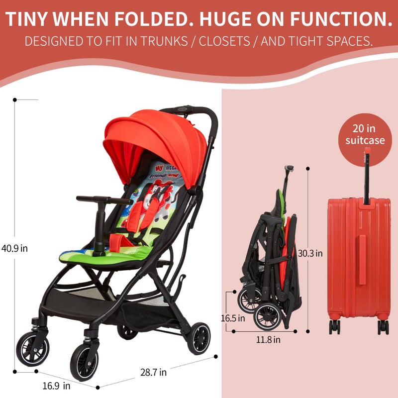 Cool Kids Baby Stroller, Portable Umbrella Stroller with Automatic Folding Function Suitable for Walking, Shopping, and Amusement Parks - Image 5