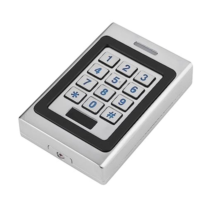 IP67 rainproof security access control keypad for outdoor use, zinc alloy electroplated case with black finish, luminous keyboard, weather-resistant standalone door access - Image 1