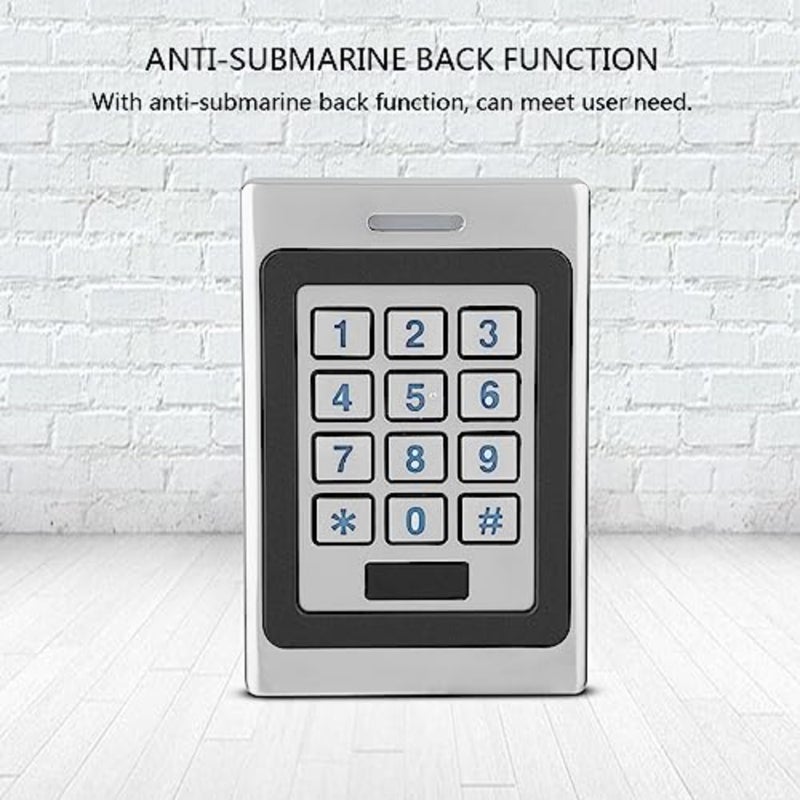 IP67 rainproof security access control keypad for outdoor use, zinc alloy electroplated case with black finish, luminous keyboard, weather-resistant standalone door access - Image 4