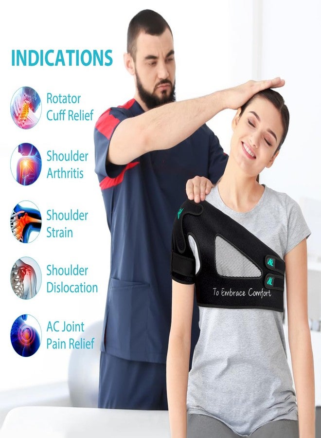 KD Shoulder Support Brace: Shoulder Stability Brace for Torn Rotator Cuff, AC Joint Pain Relief, Dislocation, Tendonitis, Arthritis - Shoulder Braces for Men/Women with X-Strap Support System - Image 5