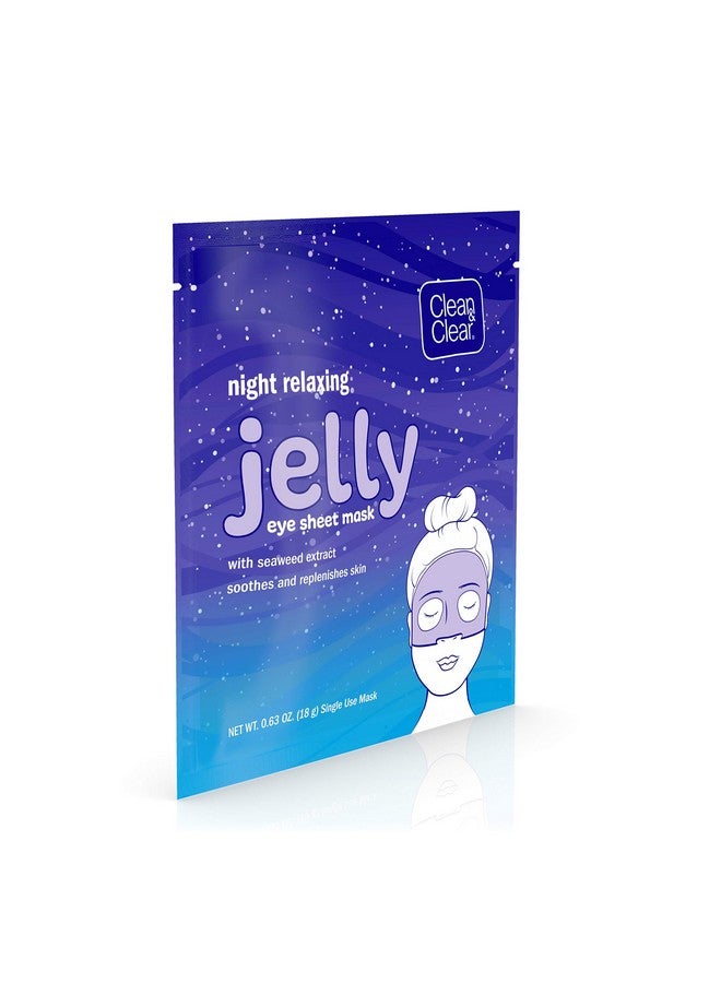 Clean & Clear Night Relaxing And Hydrating Jelly Eye Hydrogel Mask With Seaweed Extract Noncomedogenic & Alcoholfree 0.63 Oz 1 Count(Pack Of 12) - Image 5