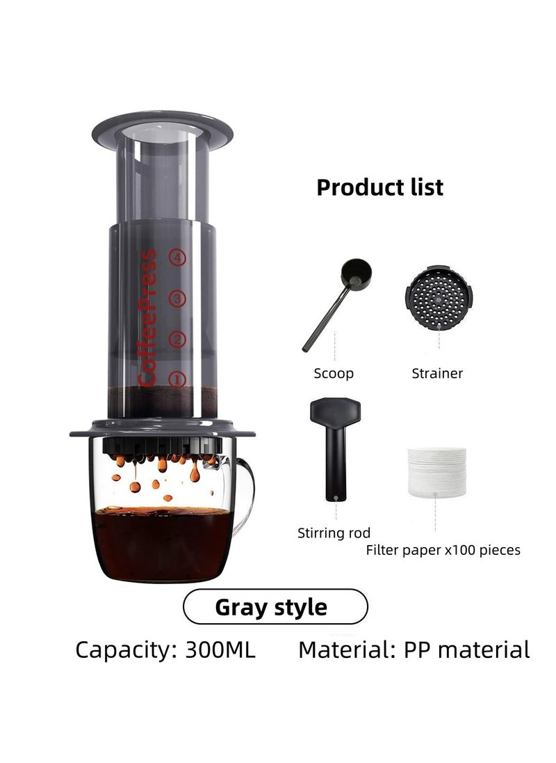 KYD 3-in-1 French Press & Espresso Coffee Maker - Portable Camping & Travel Coffee Press, Grit-Free Full-Bodied Brew with Smooth Taste, Compact Design for Home, Office, Outdoors (Black)  - Image 4