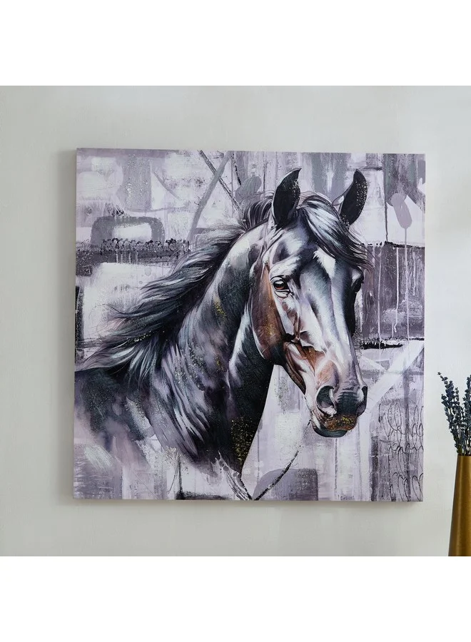 Home Box Nairobi Horse Hand Painted Wall Art 80 X 3 X 80 Cm
