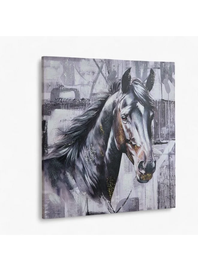 Home Box Nairobi Horse Hand Painted Wall Art 80 X 3 X 80 Cm