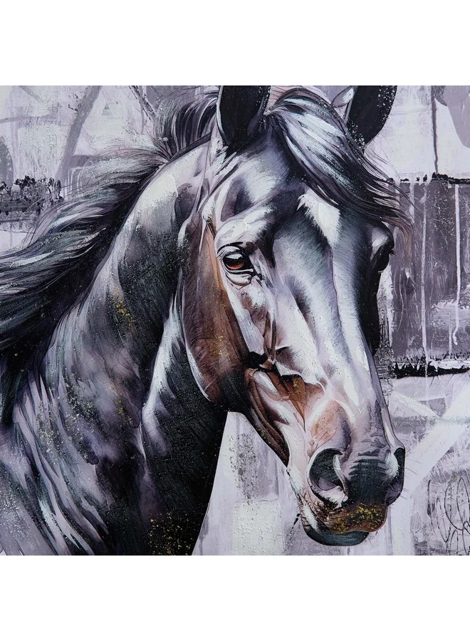 Home Box Nairobi Horse Hand Painted Wall Art 80 X 3 X 80 Cm