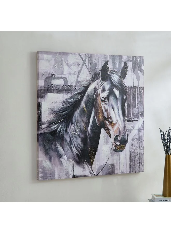 Home Box Nairobi Horse Hand Painted Wall Art 80 X 3 X 80 Cm