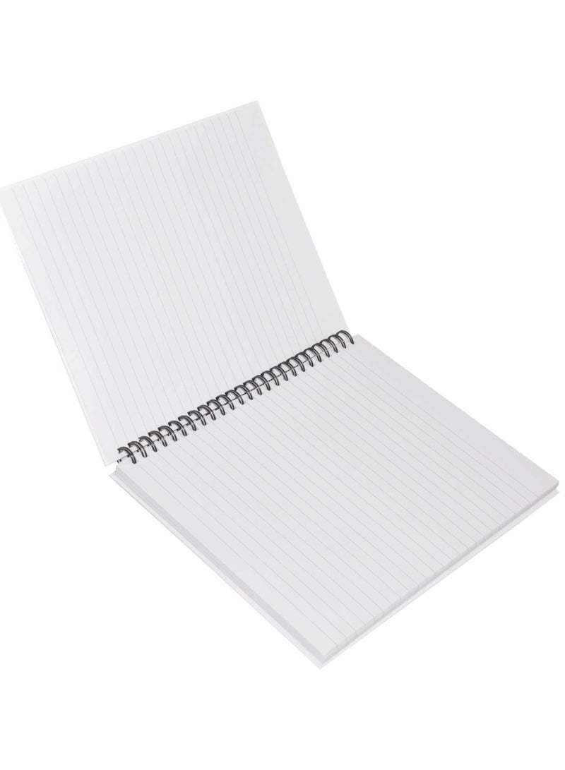 FIS LIGHT Pack of 5  Spiral Hard Cover Note Book 100 Sheets. Size : 9X7 Inches (22.86 X 20.32 CM) -LINBS971001311 - Image 2