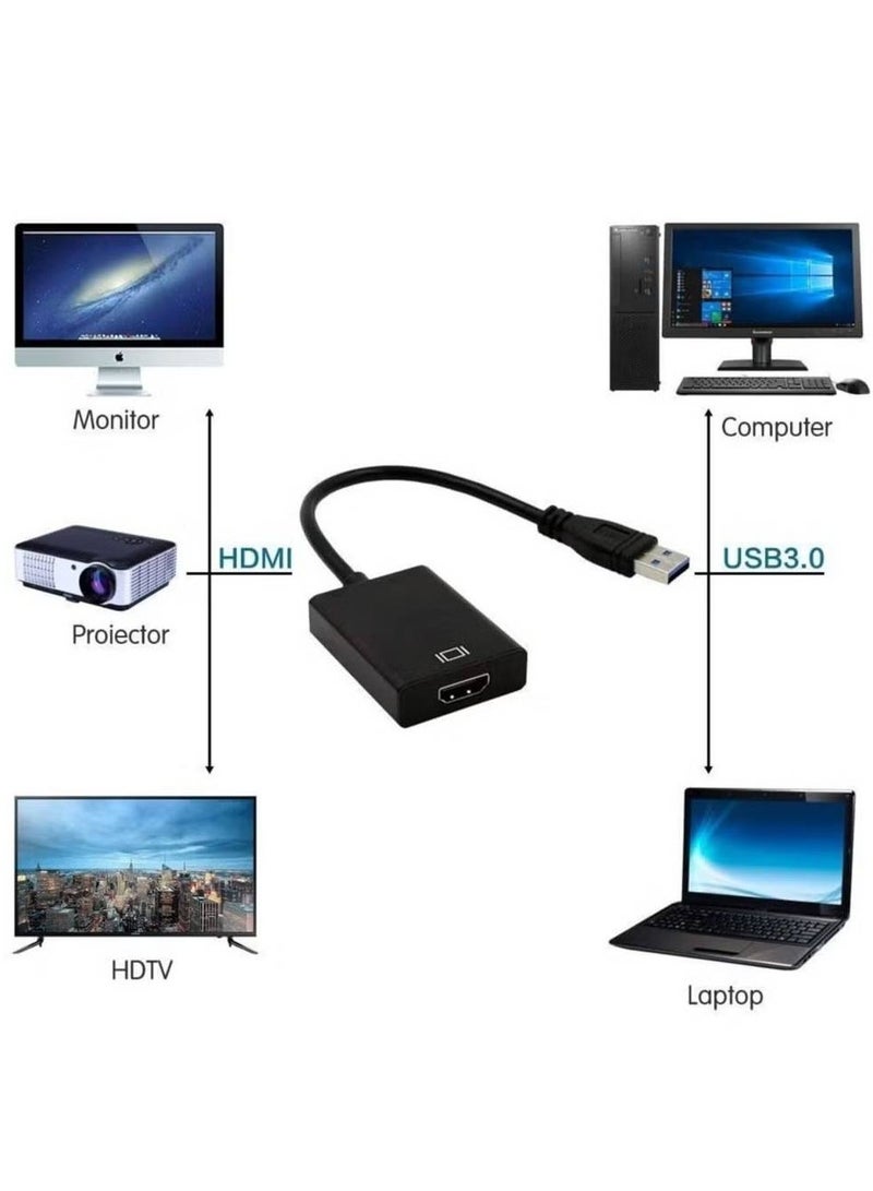 USB 3.0 to HDMI Adapter for Monitor Mac Windows 11 10 8 HDMI USB Converter for Laptop MacBook pro USB3 HDMI Cable Multiple Monitors for Desktop PC TV - Image 3