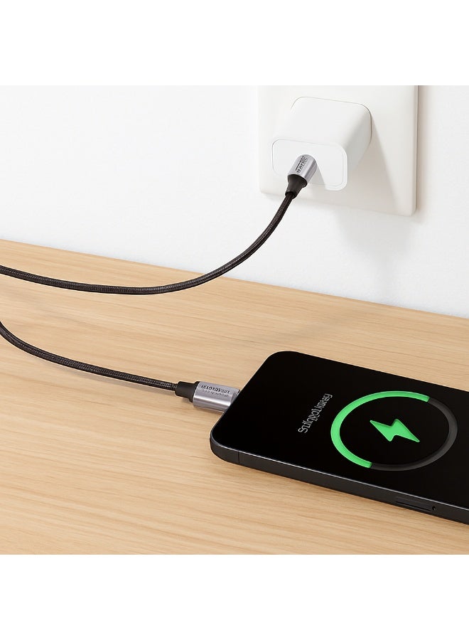 فونينج كابل فونينج FONENG X95 شحن سريع PD 20W‏ – Type-C إلى Lightning بطول 1.2 متر – سلك معدني مضفر مع 160 نواة نحاسية لشحن ثابت وسريع - Image 4